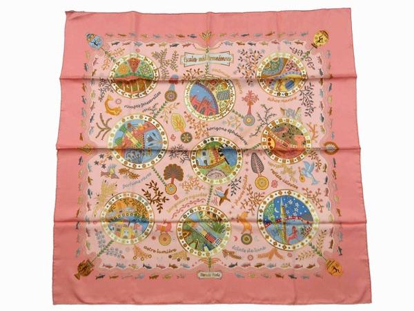 専用ページ 1円 良品 エルメス◇シルク100% スカーフ 地中海の港町(27247 | DESA