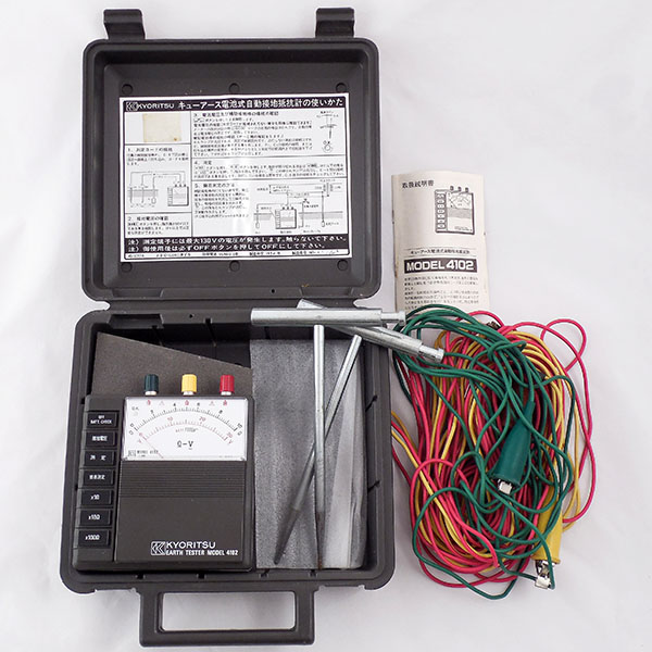 共立電気計器/KYORITSU◆キューアース 電池式自動接地抵抗計