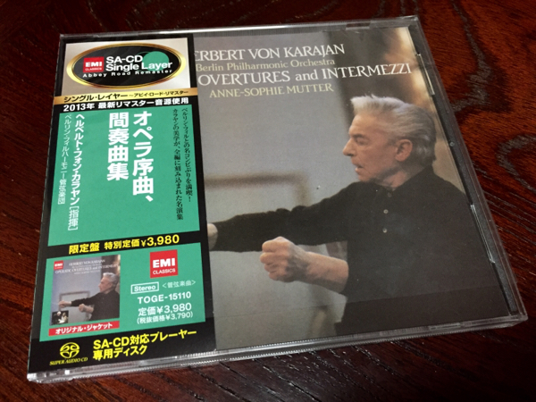 シングルレイヤーSACD　カラヤン・ベルリンフィル　オペラ序曲、間奏曲 SACD専用 廃盤】カラヤン&ベルリンPO/オペラ序曲、間奏曲集 【公式通販】