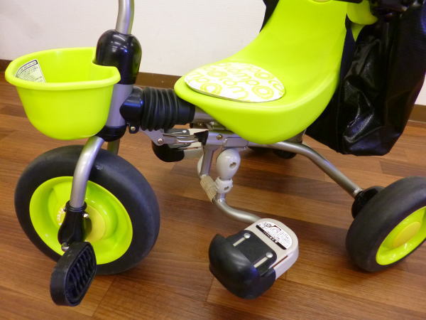 美品☆アイデス コンポタウン 折りたたみ 三輪車☆グリーン