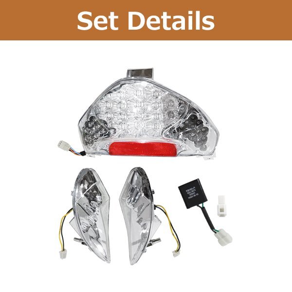 スズキ アドレスV125 G CF46A LEDテール ＆ ウインカー セット クリア