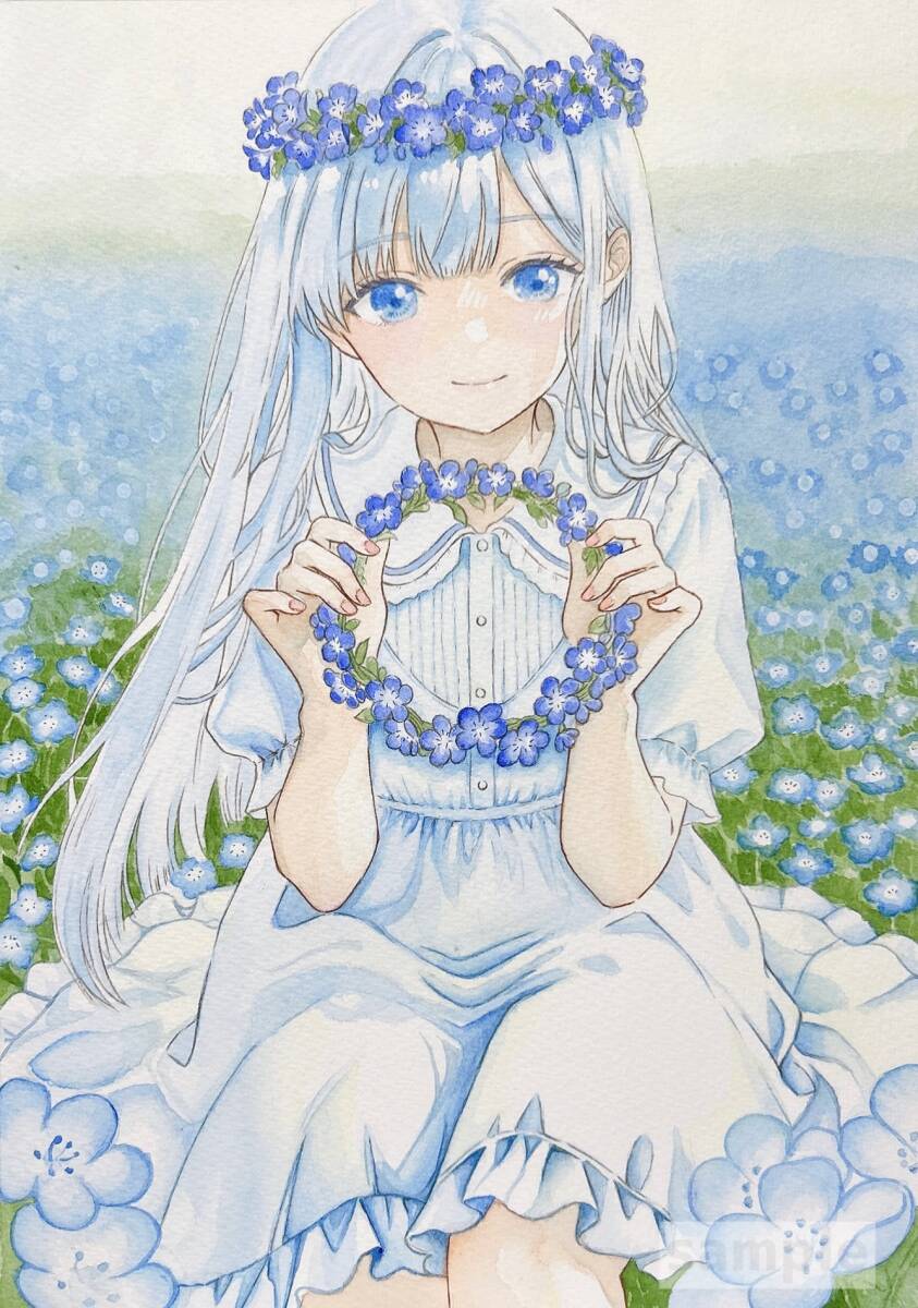 ☆原画☆ 一点物 手描き オリジナル イラスト A4 カラーイラスト 水彩