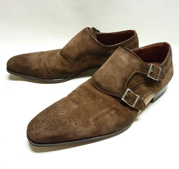マグナーニ MAGNANNI スエード ダブルモンク 靴 40 (65)