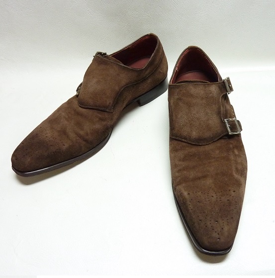 マグナーニ MAGNANNI スエード ダブルモンク 靴 40 (65)