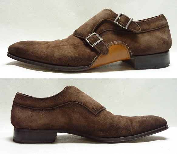 マグナーニ MAGNANNI スエード ダブルモンク 靴 40 (65)