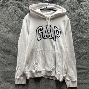 【K】GAP ギャップ パーカー プルーオーバー スウェットフーディー サイズM ホワイト 白