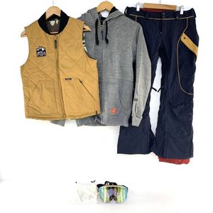【GLB】中古 X-NIX スノーボードウェア ベスト XSサイズ BURTON　パンツ Mサイズ 上下+ゴ