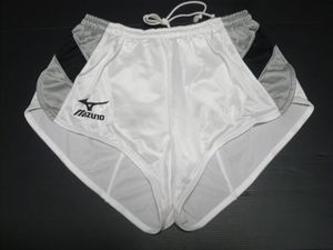 7886 試着程度■ミズノ 男子 光沢陸上ランニングパンツ インナー付き Mサイズ