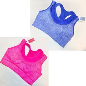 スポーツブラ フリーサイズ ブラ フィットネス ピラティス スポーツ ヨガ ピンク ブラト