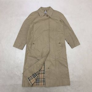 ● 90s Burberrys バーバリーズ ステンカラーコート アウター チェック 白タグ ヴィンテ