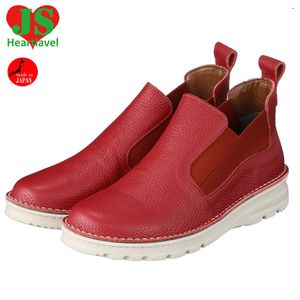 送料300円(税込)■fh173■ＪＳハートレーベル はっ水姫路レザー サイドゴア軽量ブーツ レ