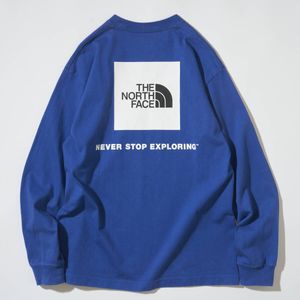 THE NORTH FACE Mサイズ ロンT NT82131 BLUE ノースフェイス TNF バックロゴ ブルー