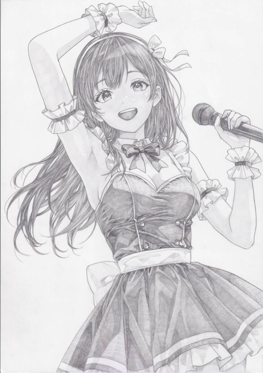 1点もの】手描き オリジナル アイドル キャラ イラスト ストレート