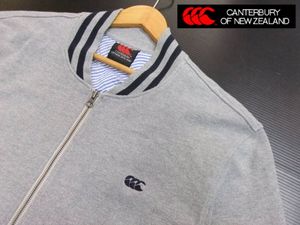 ■CANTERBURY■スウェット地ジップジャケット グレー XL ライン入り カンタベリー