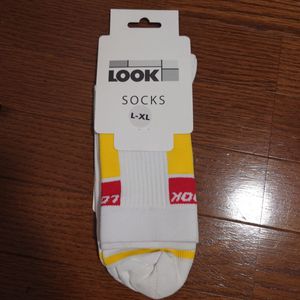 希少 LOOK ソックス L-XLサイズ　ロードバイクウェア　モンドリアンカラー