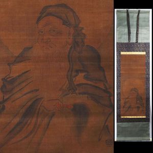 清挙 【模写】【伝来】am9090〈雲谷等益〉仏画 白衣楊柳観音図 雲谷派 雪舟