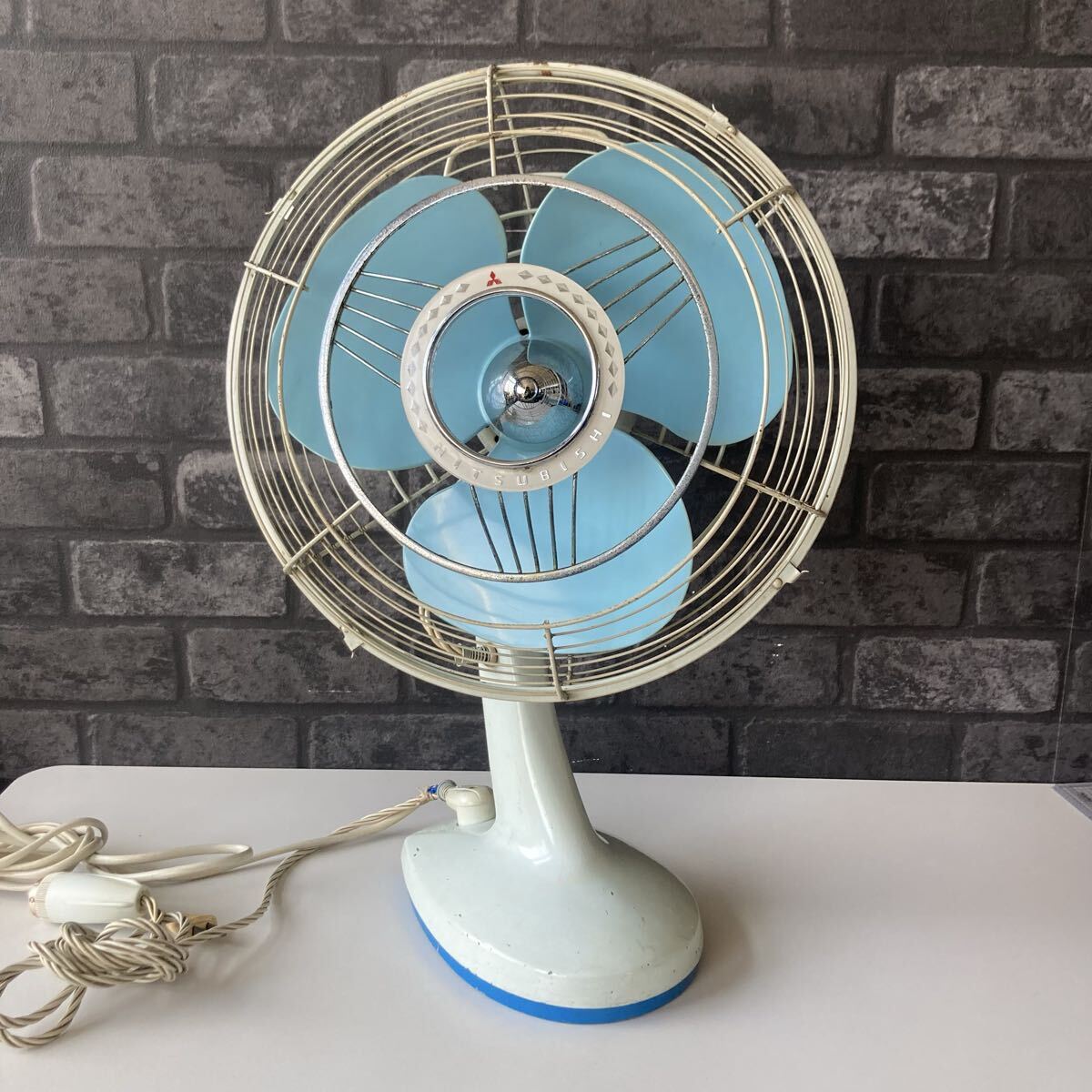 希少・三枚羽根】三菱 DM-30NC ジャンク 修理前提 レトロ扇風機(扇風機
