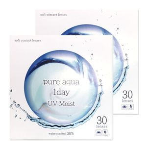 コンタクト 2箱セット ピュアアクアワンデー UV Moist 38 1箱30枚 1日使い捨て UV加工 モ