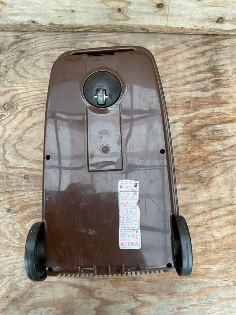 動作品 日立 HITACHI 掃除機 CV-F100形 昭和レトロ 家電 紙パック式