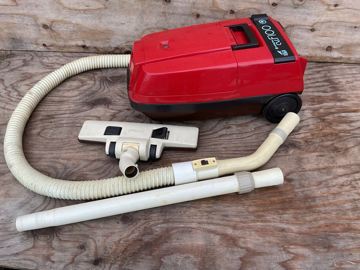 動作品 日立 HITACHI 掃除機 CV-F100形 昭和レトロ 家電 紙パック式