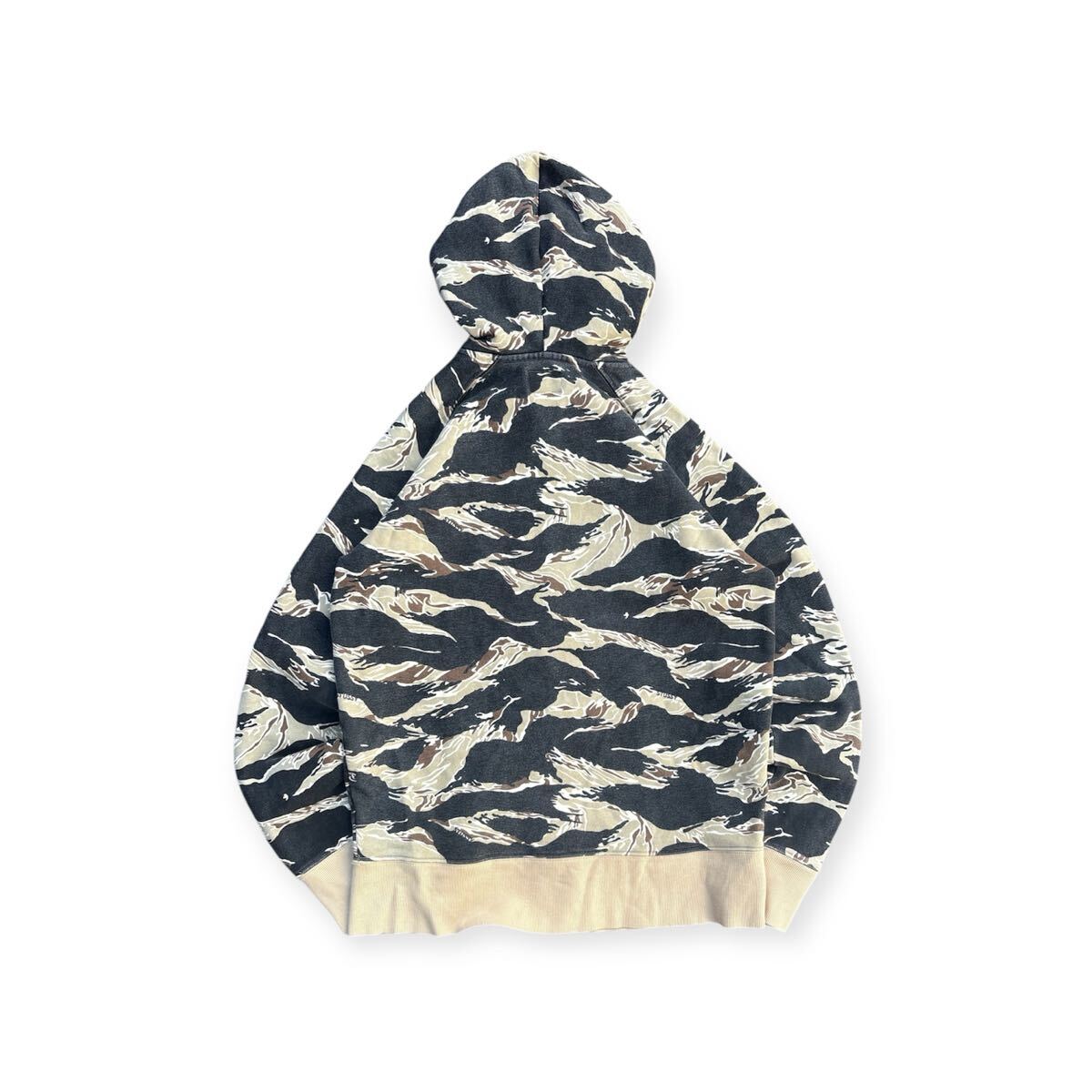 00s OLD STUSSY ジップパーカー フーディー 迷彩 タイガーカモ