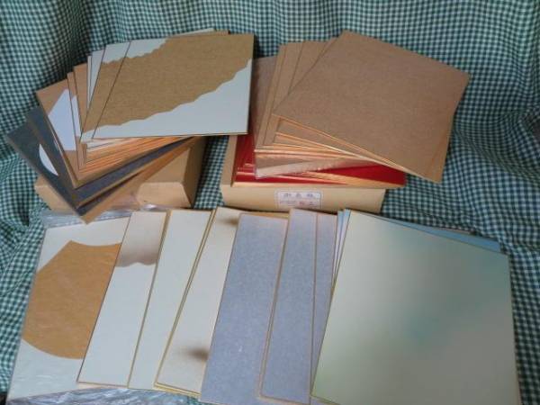 銀潜紙など金縁色紙いろいろ89枚セット