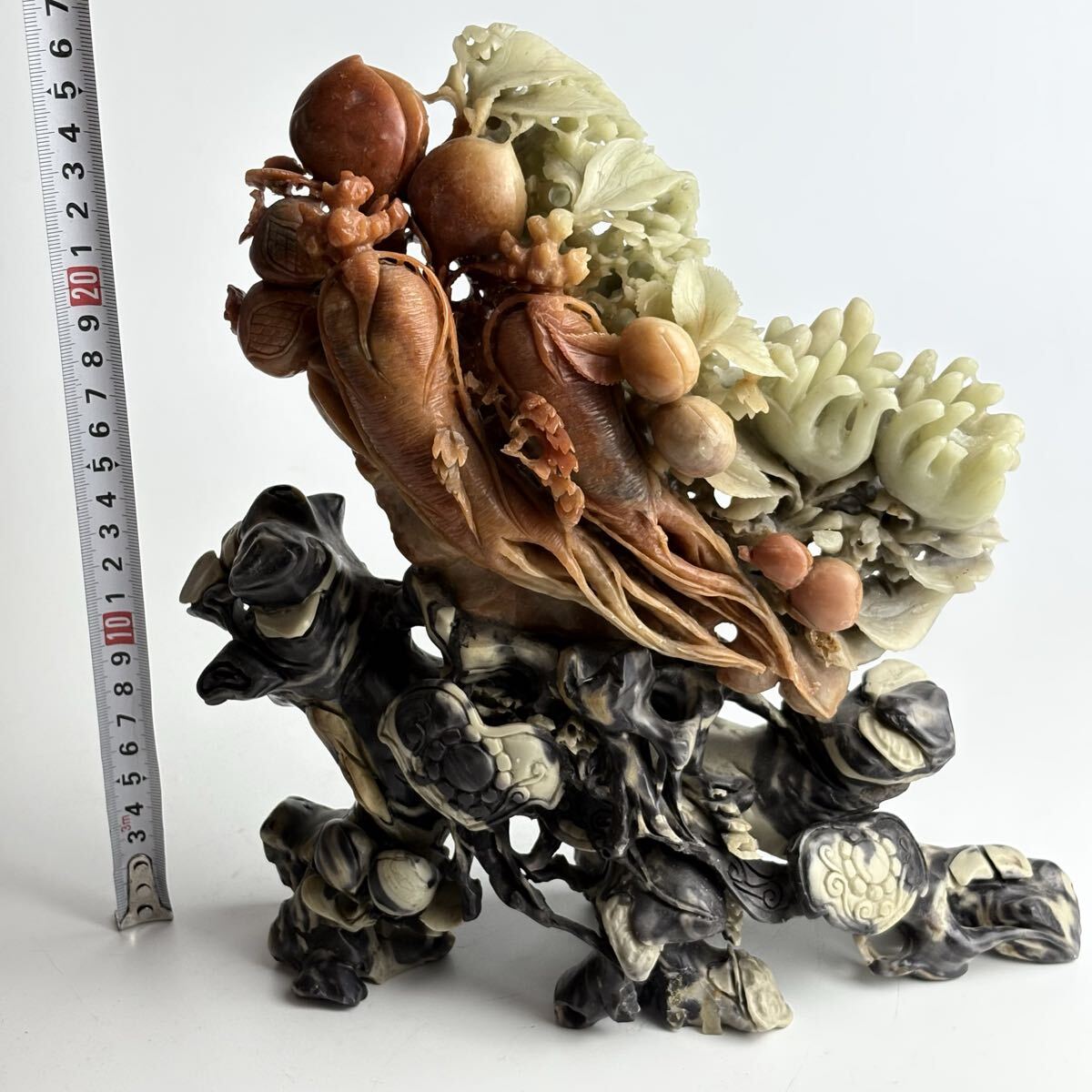 中国美術 寿山石 細密 細工 置物 骨董 唐物 古玩 天然石 鑑賞石 石