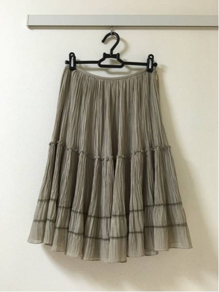 美品EPOCA/エポカ シャーリングプリーツデザインスカート