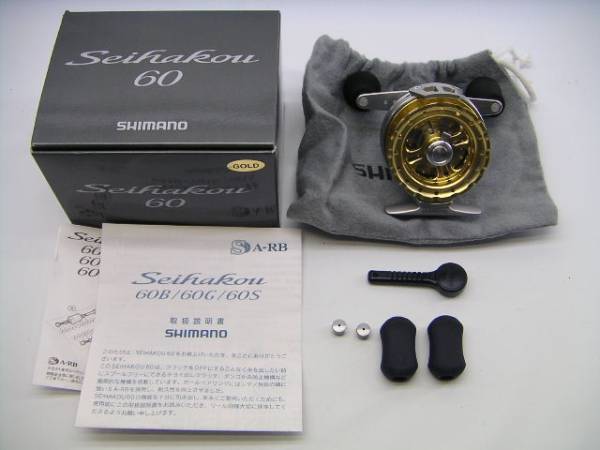 ☆シマノ 12 セイハコウ60 ゴールド☆ハンドルノブ交換 SHIMANOシマノ
