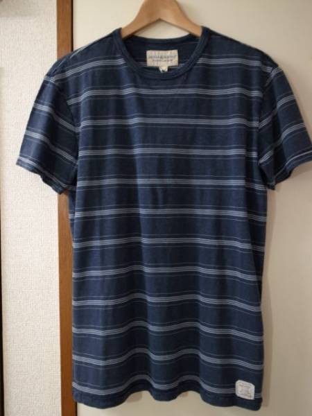 新品 デニム&サプライ ラルフローレン S 藍染 ボーダー Tシャツ