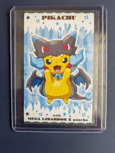 【非売品】最終出品　ピカチュウ メガリザードンX ポンチョ　名刺カード メガリザードン ピカチュウ ポンチョのYahoo!オークション(旧ヤフオク