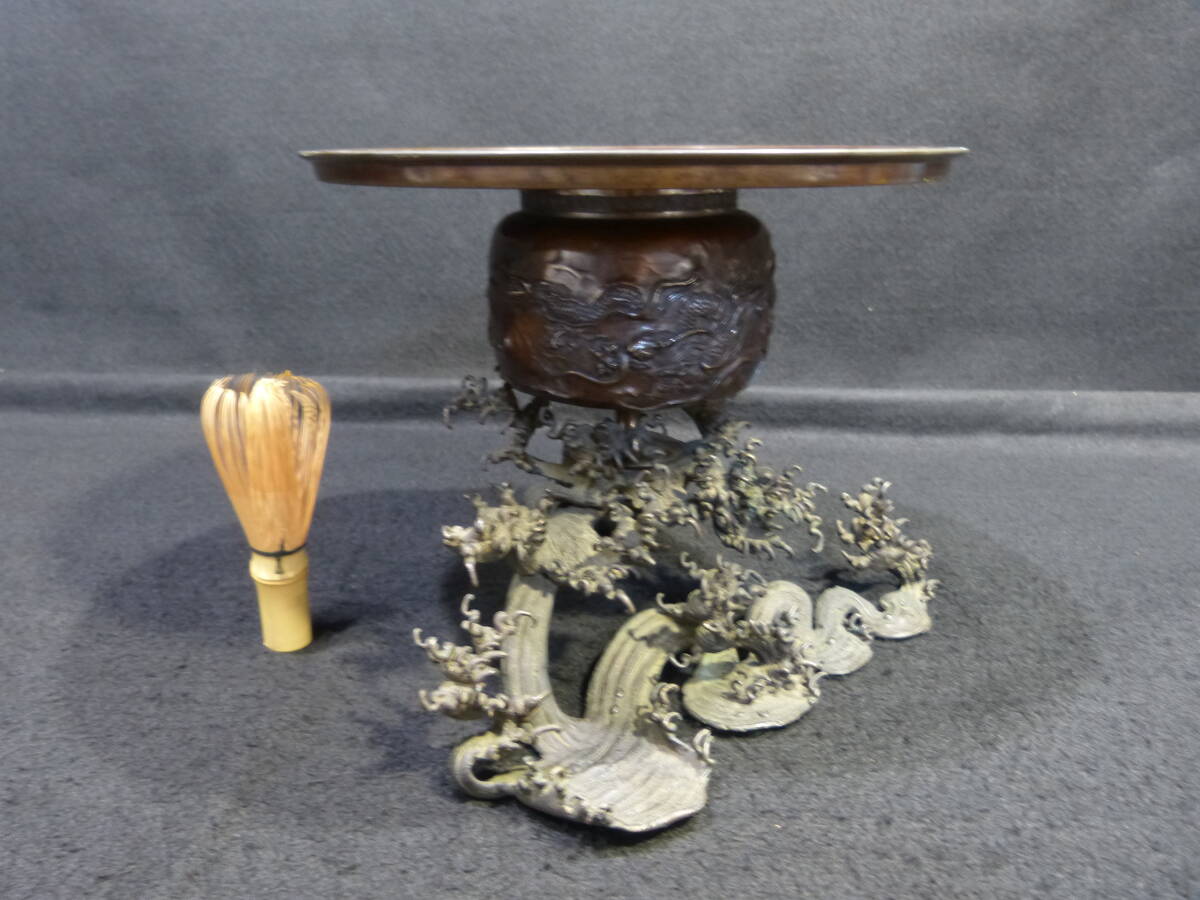 銅器 薄端 うすばた うすわた 生け花 花器 茶道具 (花器)｜売買された