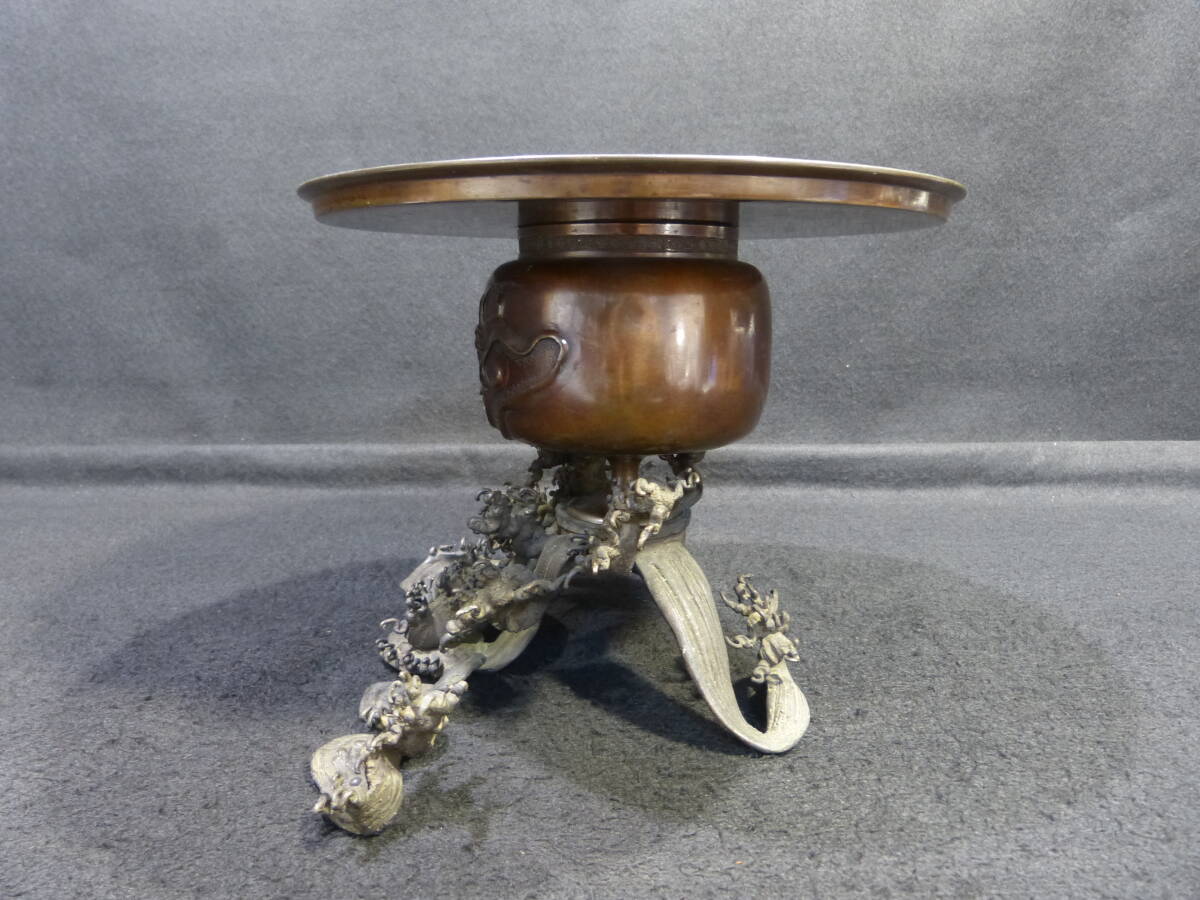 銅器 薄端 うすばた うすわた 生け花 花器 茶道具 (花器)｜売買された