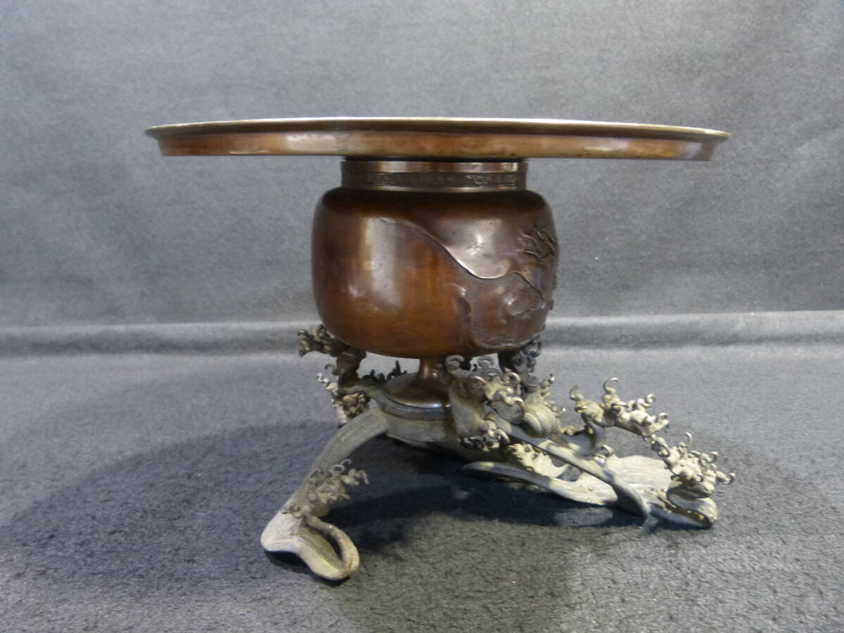 銅器 薄端 うすばた うすわた 生け花 花器 茶道具 (花器)｜売買された