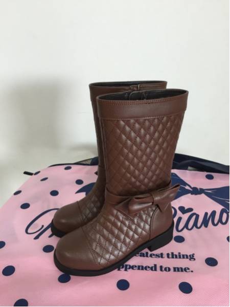 新品★ポンポネット　可愛すぎ！リボンブーツ★19㎝