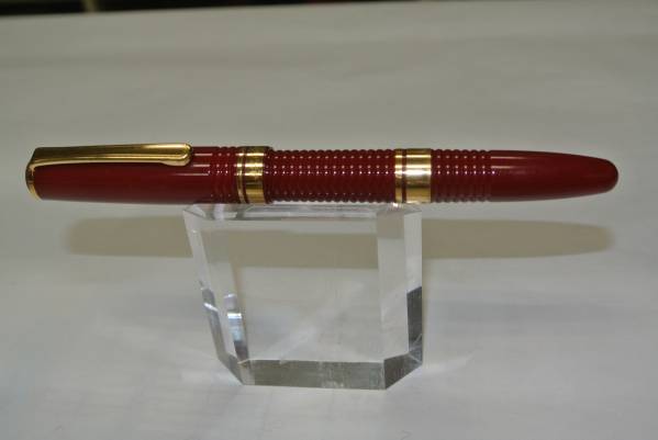 文房具・事務用品 レッド 万年筆 ゴールド EF #3776