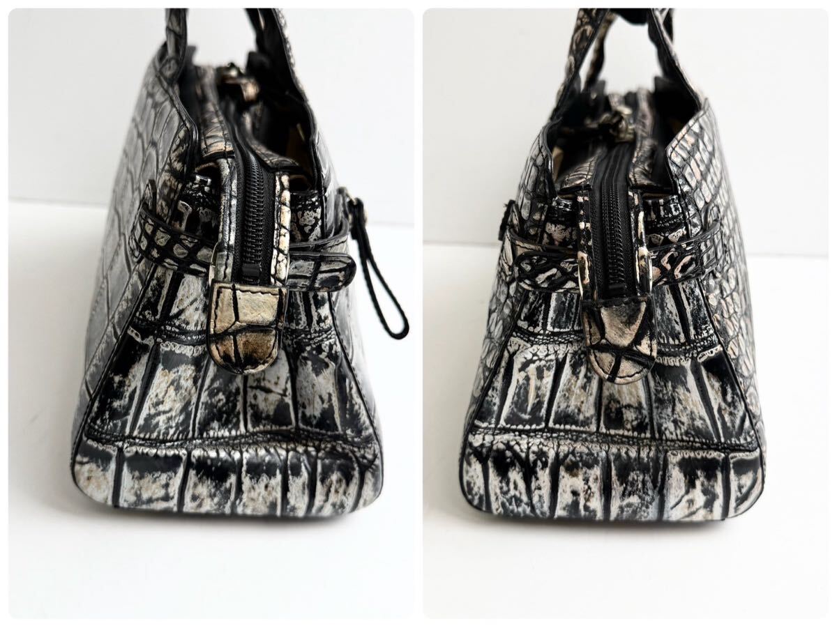 2948 定価70万 極美品 JRA リアルクロコ 目地染め ハンドバッグ