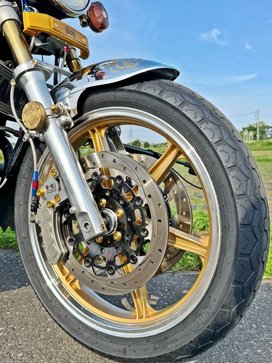 JWL車検対応 ゼファー400 タイヤ付 キャストホイール ゴールドシックス