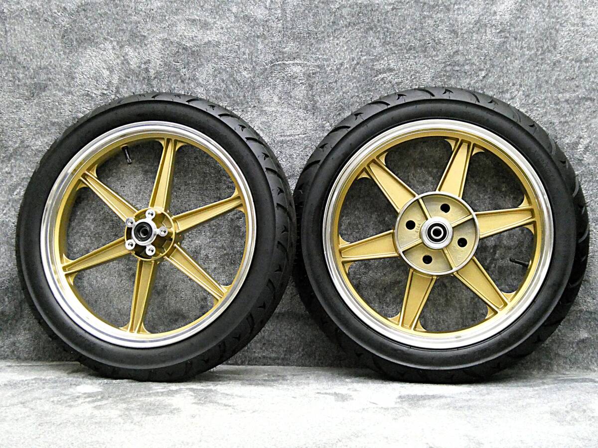 JWL車検対応 ゼファー400 タイヤ付 キャストホイール ゴールドシックス