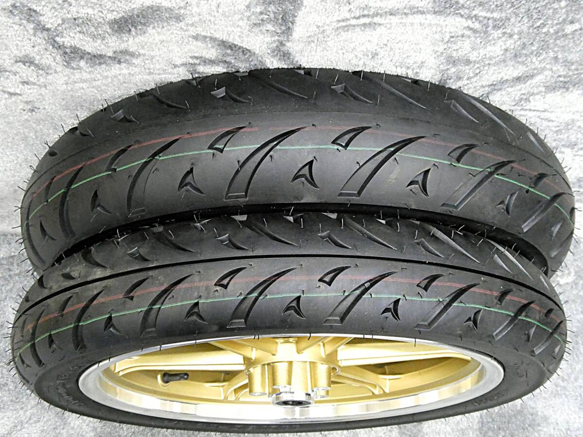 JWL車検対応 ゼファー400 タイヤ付 キャストホイール ゴールドシックス