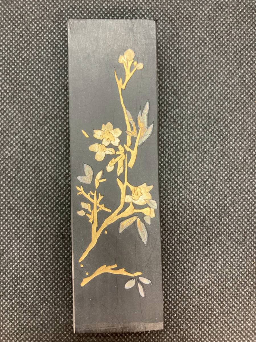 中國書畫墨 中国墨 鉄斉翁書画寶墨 油煙101 上海墨廠出品 中古 織物箱