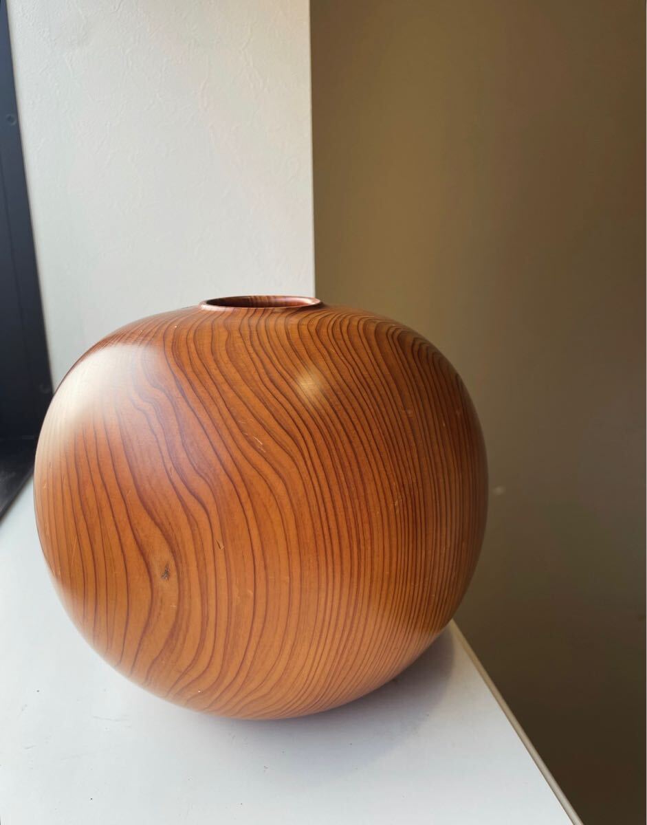 屋久杉 工芸品 花入 木製 世界遺産 珍品 花瓶 インテリア 壺 花器 木工