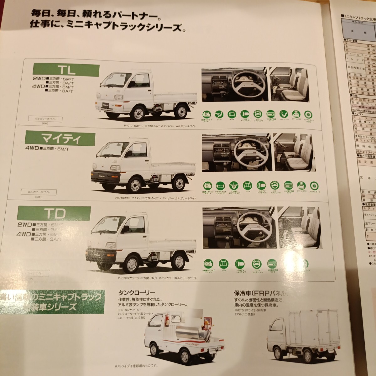 三菱 ミニキャブトラック 自動車カタログ 新車カタログ U41T U42T