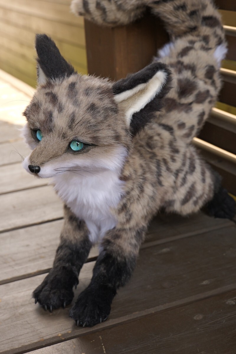kemono-mania shiro ハンドメイド アートドール ぬいぐるみ キツネ