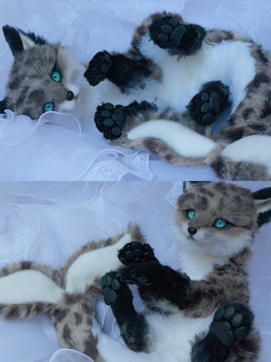 kemono-mania shiro ハンドメイド アートドール ぬいぐるみ キツネ