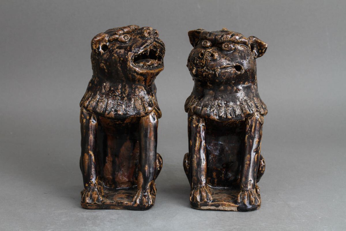 中国古玩 陶磁器 緑釉 獅子像1体 狛犬 大型62㎝ 魔除け 古美術 骨董品 中国古玩 陶磁器 緑釉 獅子像1体 狛犬 大型62㎝ 魔除け 古美術 骨董品