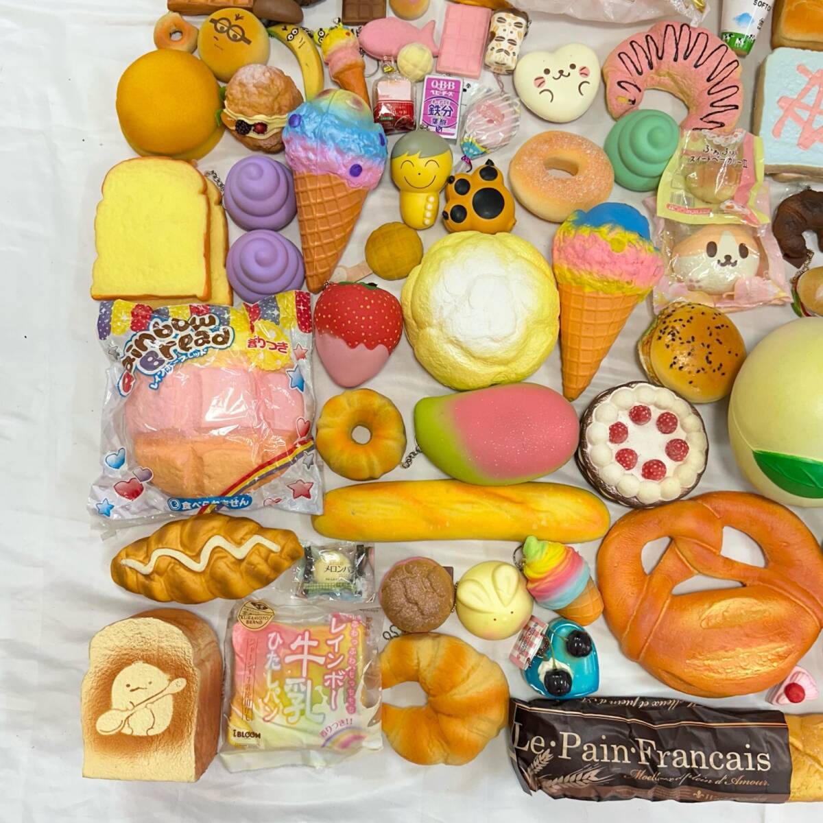 □スクイーズ まとめ売り 平成レトロ/ソフトクリーム/パン