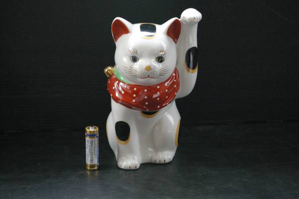 昭和時代・招き猫・三毛猫　瀬戸焼