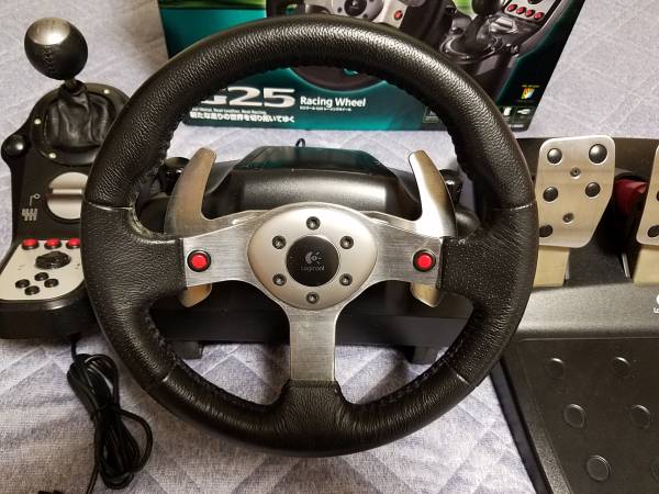 G25 Logitech Racing Wheel Power Feedback Force Shifter Complete 