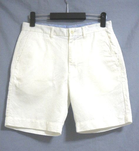 ★2014SS購入美品　EDIFICE　ホワイト リネン混ショーツ